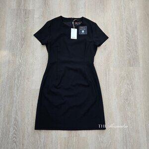 Quince Italian Wool Short Sleeve Dress Womens Size 4 Black New With Tags $99